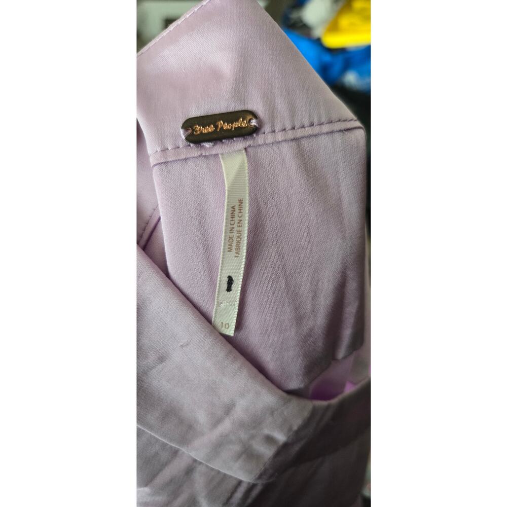 Free People Satin Slip Lilac Midi Skirt Womens 10 Flowy Fairy Pastel Purple - Picture 5 of 5